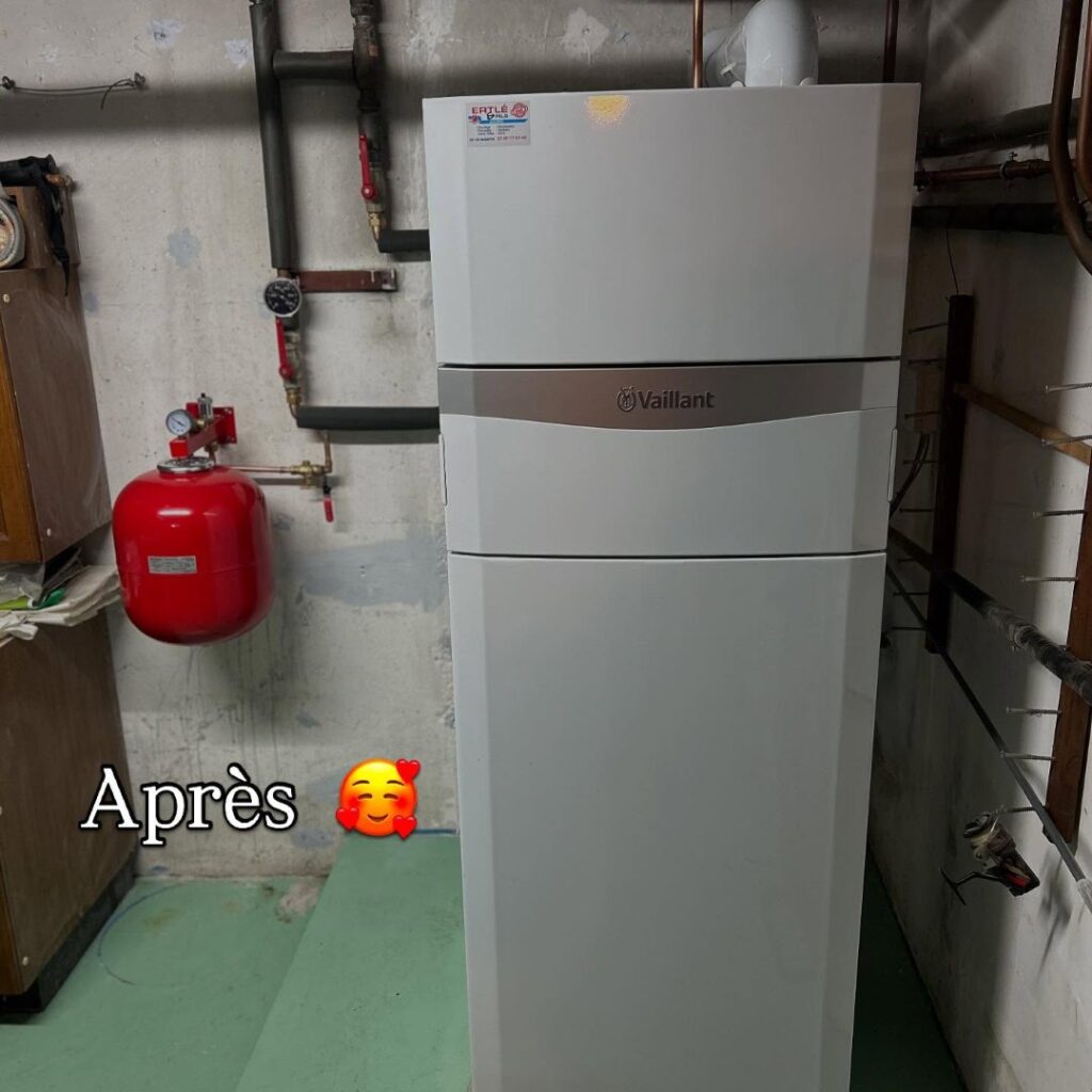 Chaudière gaz à condensation VAILLANT installée à Colmar, après travaux